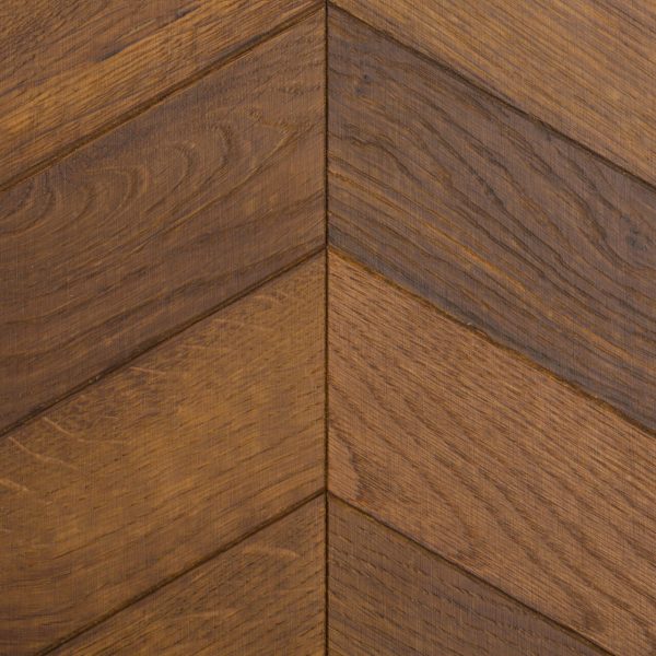 Wood Parquet Flooring - Golden Oak Chevron